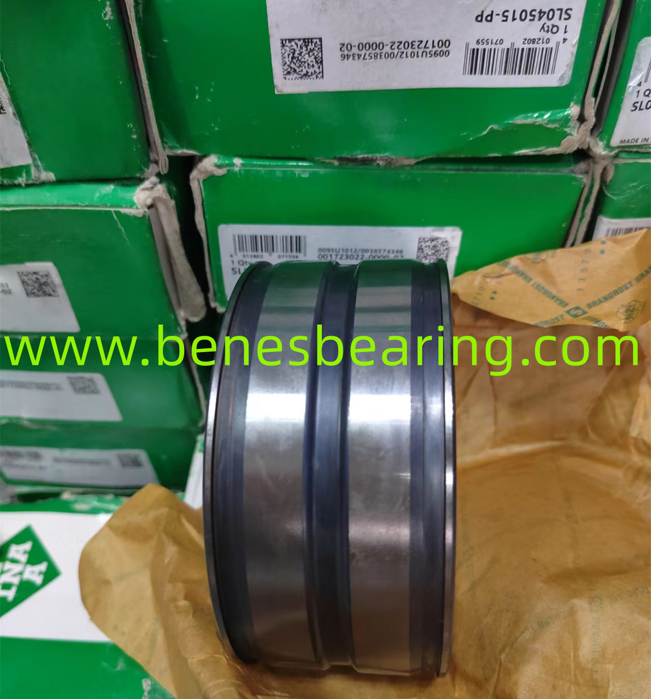 SL045015-PP Cylindrical roller bearings locating bearing, double row, full complement cylindrical roller set, dimension series 50, lip seals on both sides  d 75 mm D 115 mm B 54 mm
